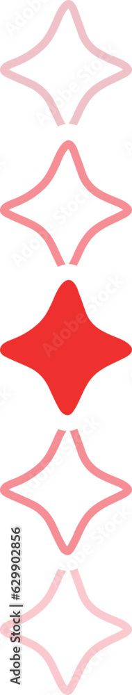 Obraz premium Retro Stacked Symbol Sparkle