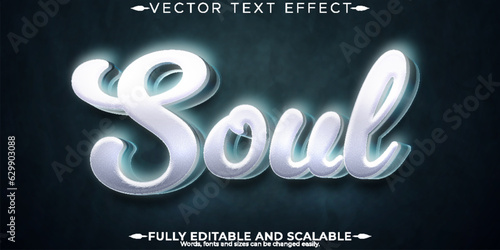 Soul ghost text effect, editable dark and spirit text style