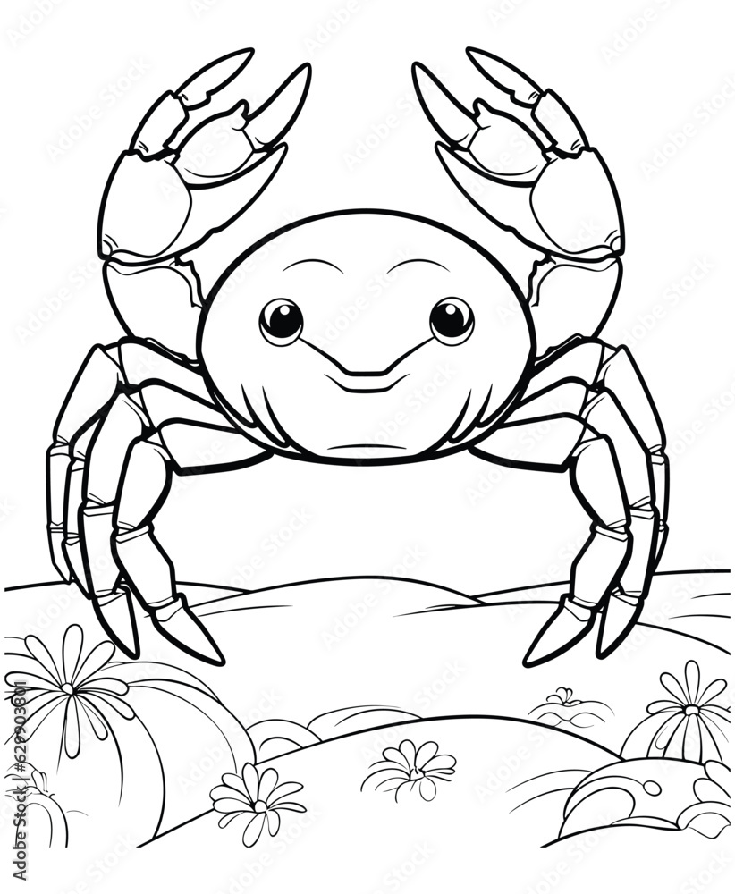 cute crab coloring pages cute crab coloring pages
