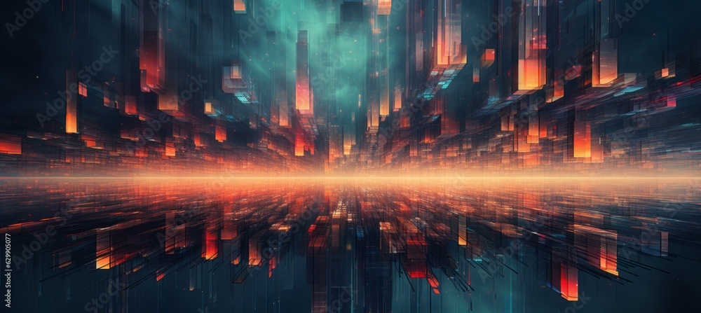 Obraz premium Virtual world. Generative AI technology.