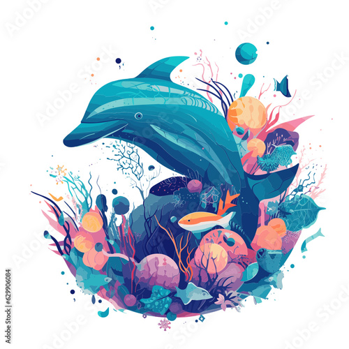 Canvas-taulu Doplhin & Marine life
