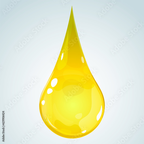 Oil drop, cartoon style. Vector illustration
