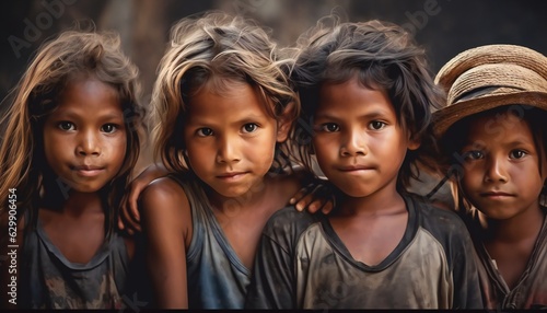 Portrait of a group of Indigenous Australian children