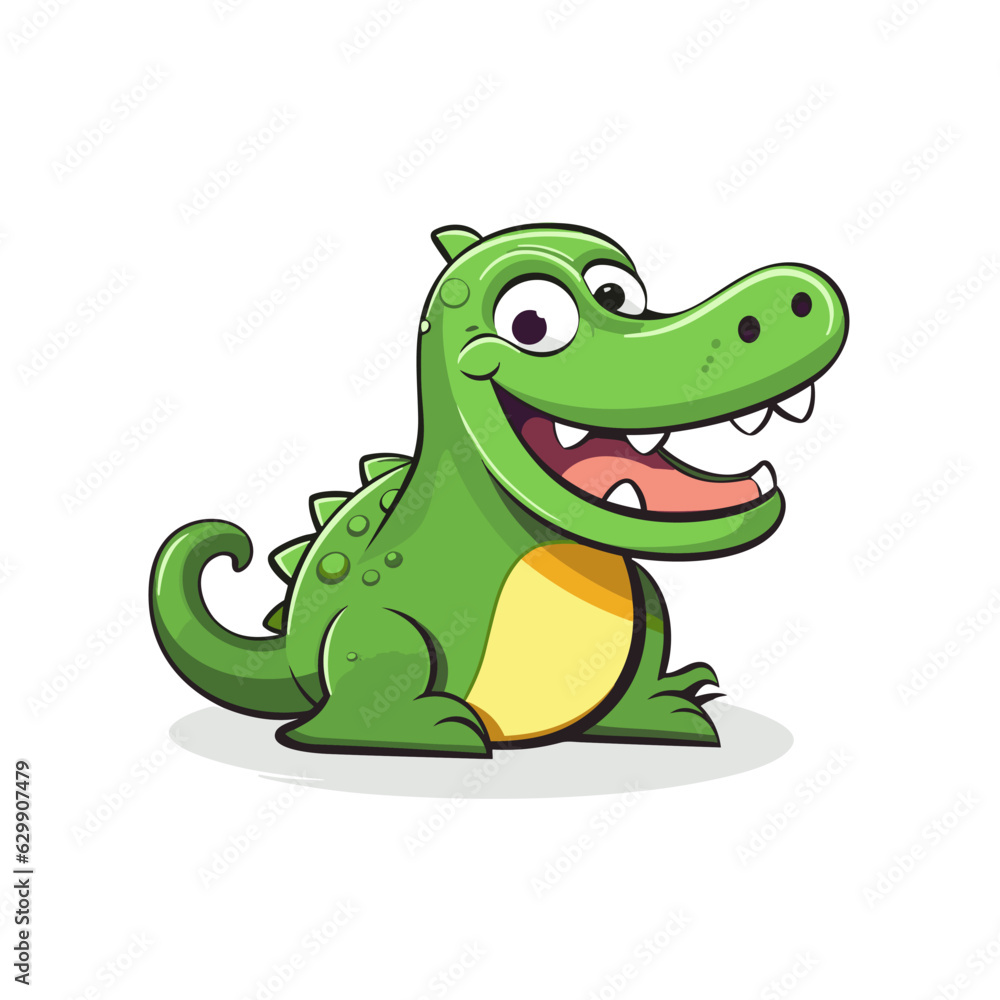 Crocodile. Crocodile hand-drawn comic illustration. Cute vector doodle style cartoon illustration. Crocodile. Crocodile hand-drawn comic illustration. Cute vector doodle style cartoon illustration.