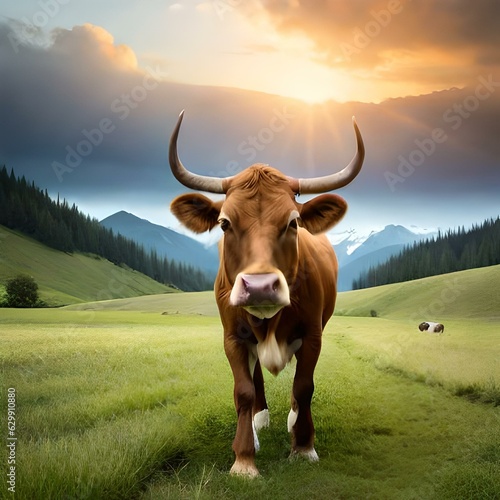 cow in the field