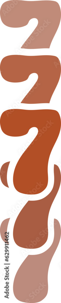 Bold Retro Stacked Number 7 Seven Bold Retro Stacked Number 7 Seven