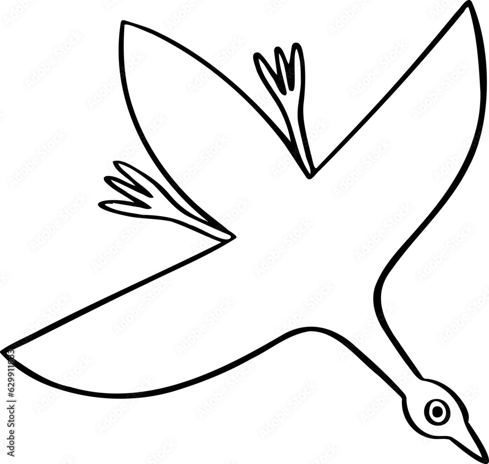 Obraz premium hand drawn bird illustration.