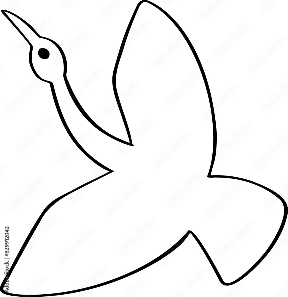 Obraz premium hand drawn bird illustration.