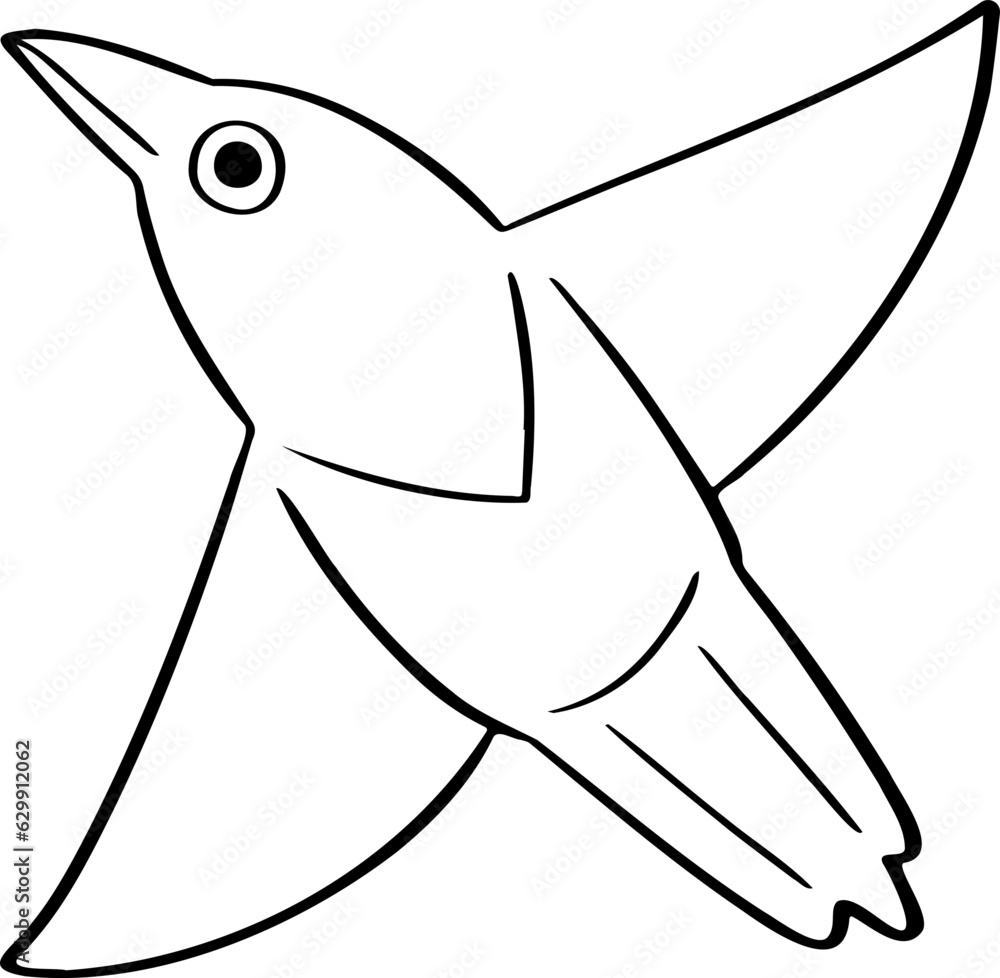 Obraz premium hand drawn bird illustration.