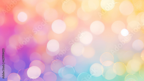 Background photo of rainbow colored bokeh