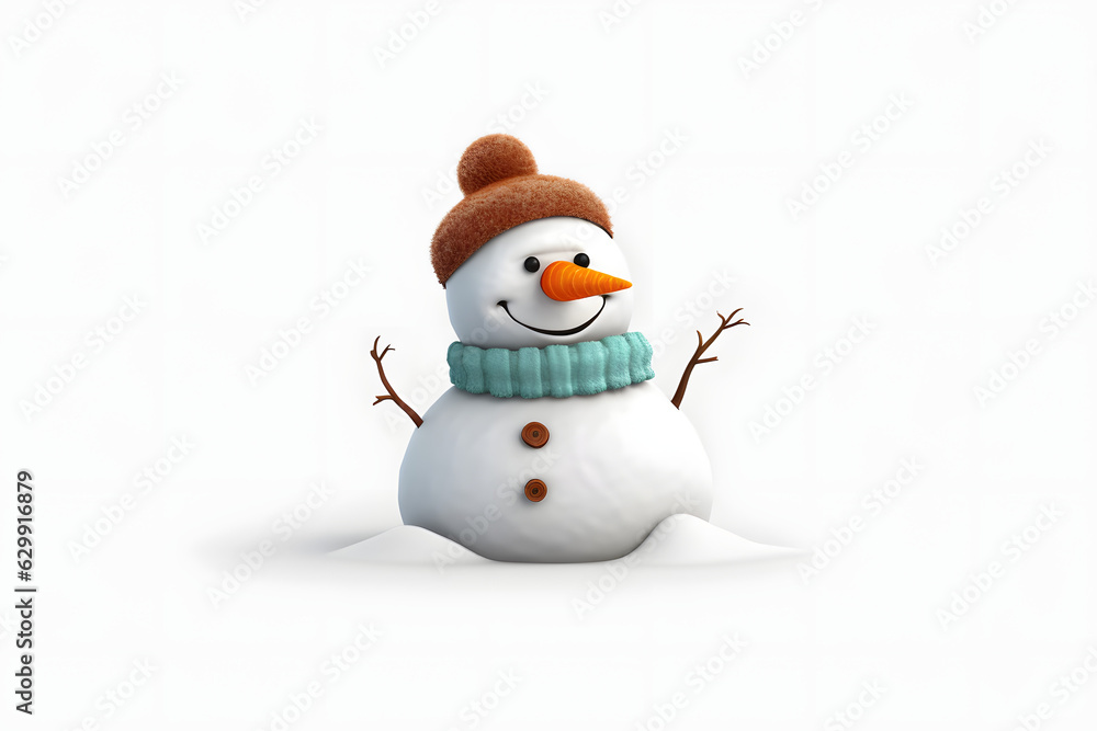 Snowman 3d animation Made with Generative AI