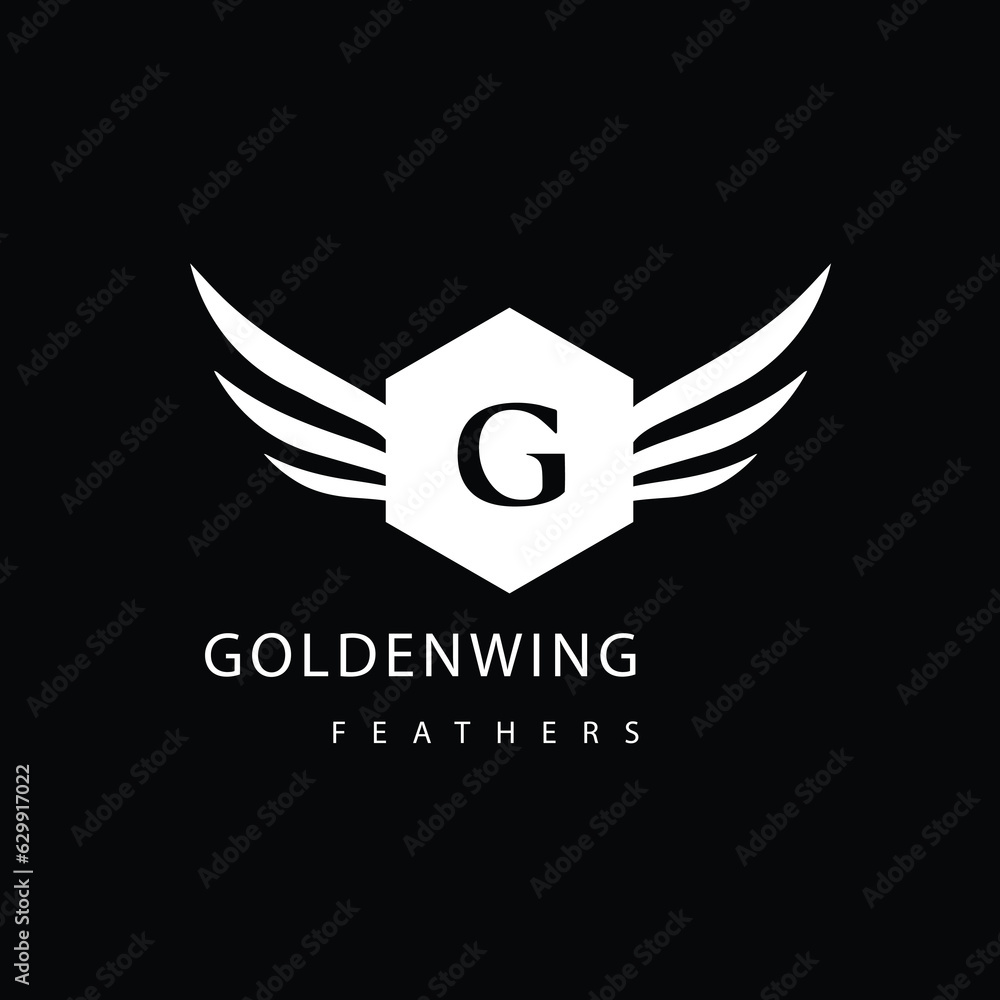 Wings G Logo - Vector logo template Wings G Logo - Vector logo template