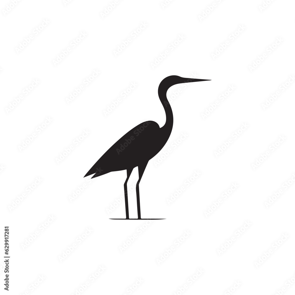 Heron icon logo vector
