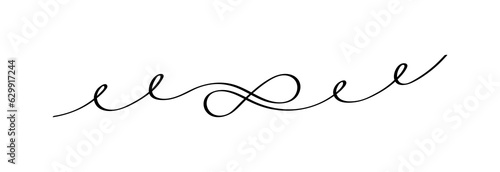 Infinity sign. Continuous line drawing with smooth lines. Design concept of infinity love, friendship, family, universe. Vector illustration