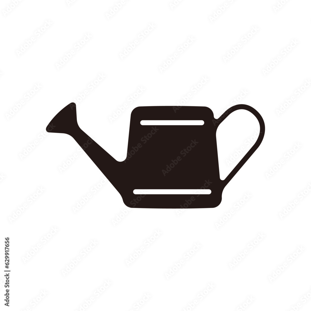 Watering can icon.Flat silhouette version. Watering can icon.Flat silhouette version.