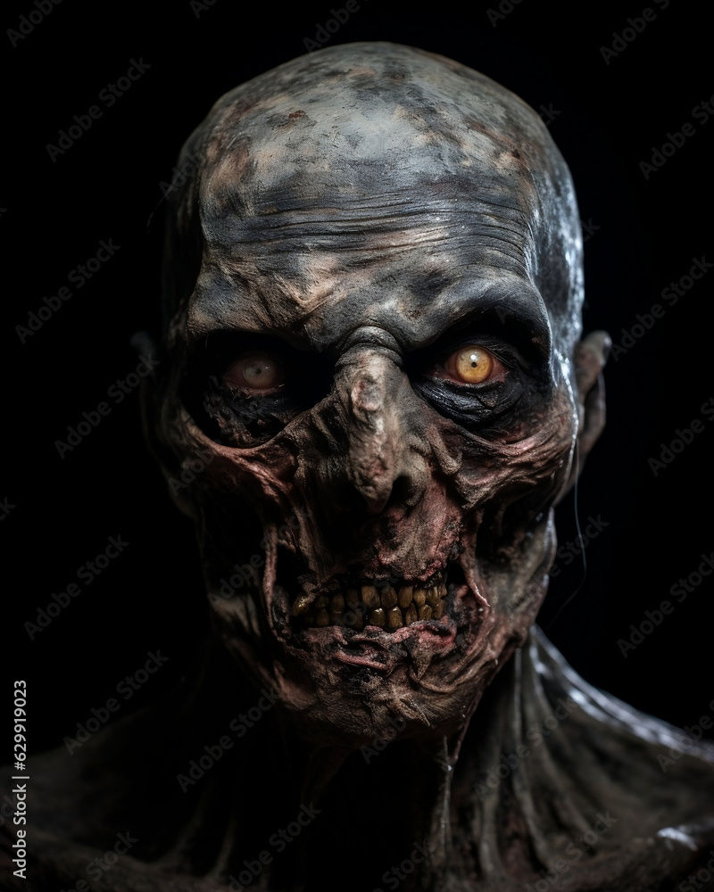 Zombie on black background Zombie on black background