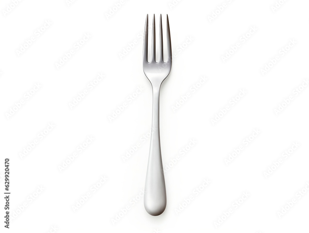 Fork isolated on a white background. 3d render illustration.AI Generated Fork isolated on a white background. 3d render illustration.AI Generated