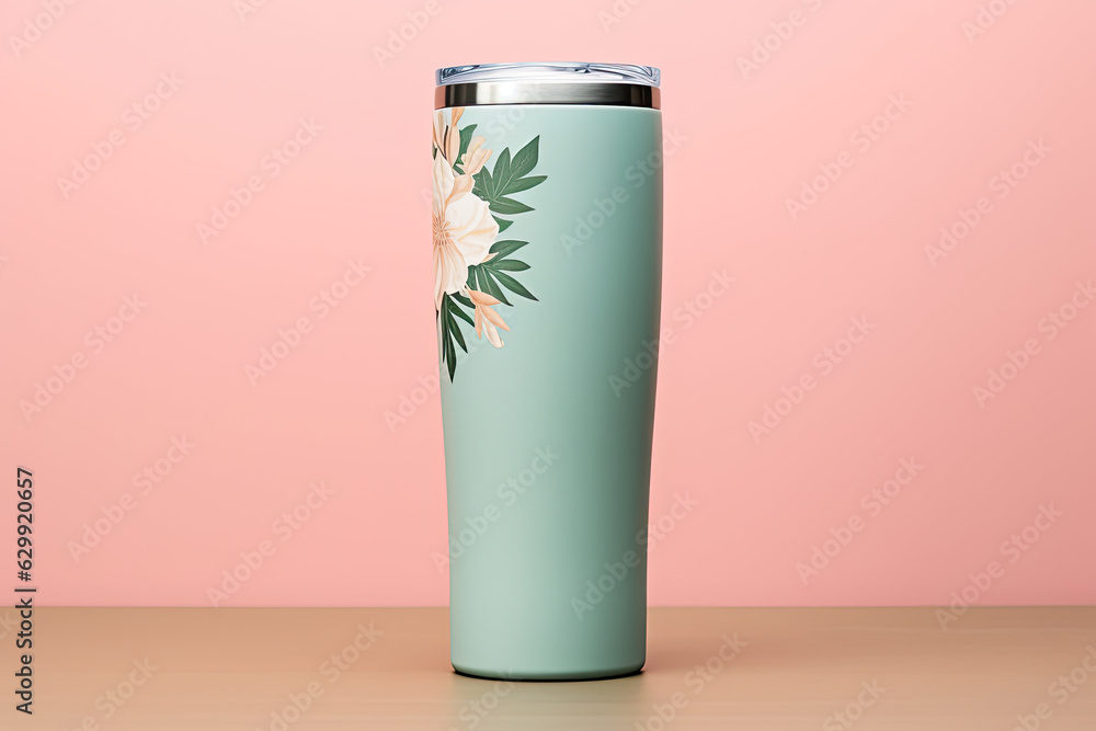 Realistic Hand Holding 20oz Skinny Tumbler Mockup with Full Wrap Design Showcase Your Custom Artwork and Branding Realistic Hand Holding 20oz Skinny Tumbler Mockup with Full Wrap Design Showcase Your Custom Artwork and Branding