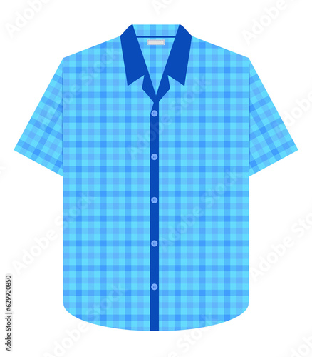 blue shirt on transparent background