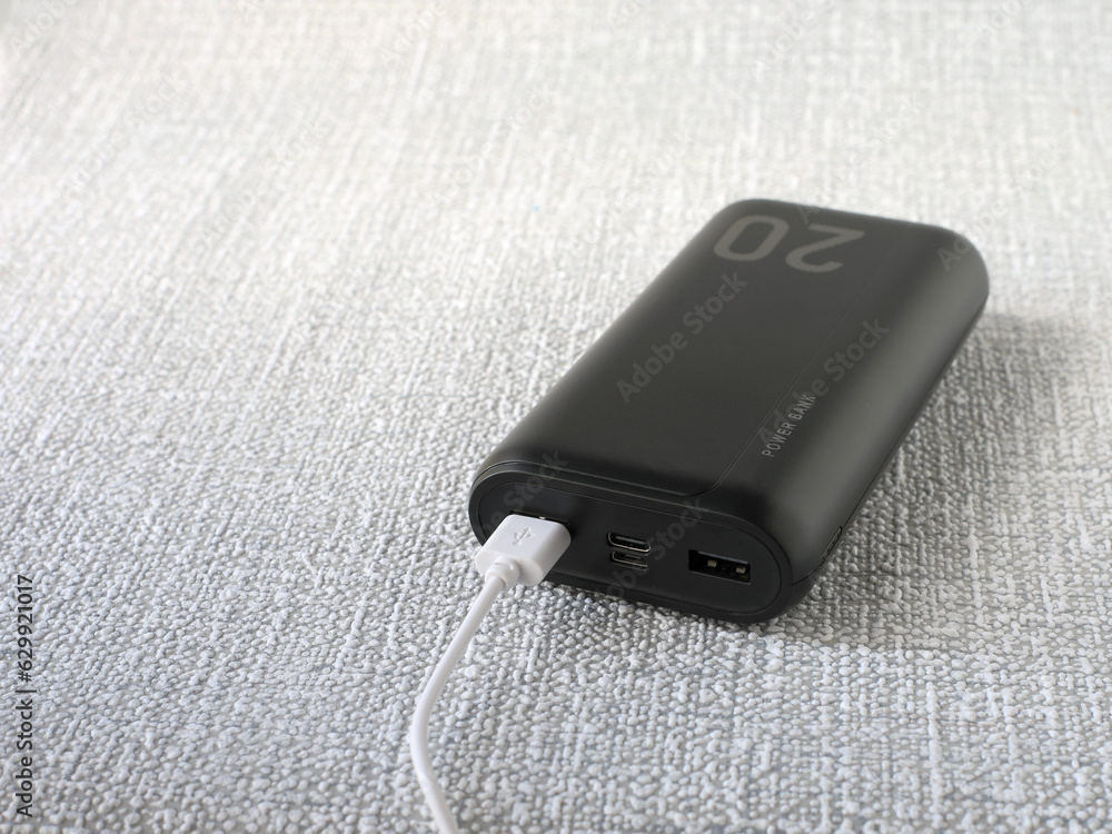 Image of a powerful portable power bank with a capacity of 20,000