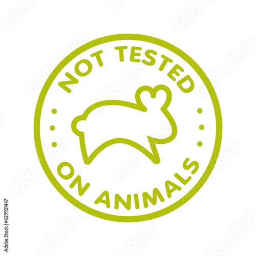 Cruelty free - not tested on animals sign icon symbol - Vector