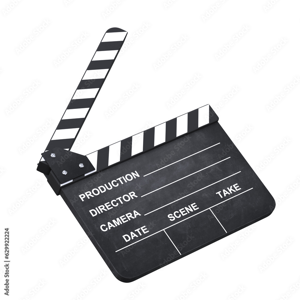 Obraz premium Movie clapper blackboard 3d rendering