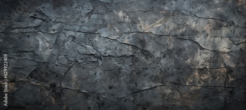 Rough stone texture black concrete old wall background. Generative AI technology.