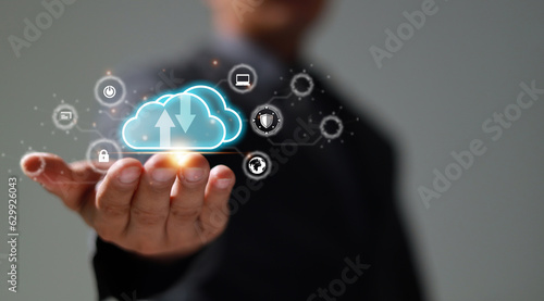 Cloud Computer technology and storage online for computer busine