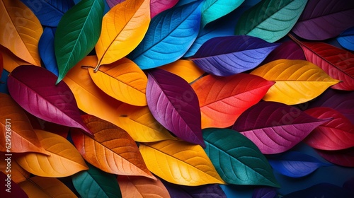 Colorful autumn leaves background, Generative AI © AIExplosion