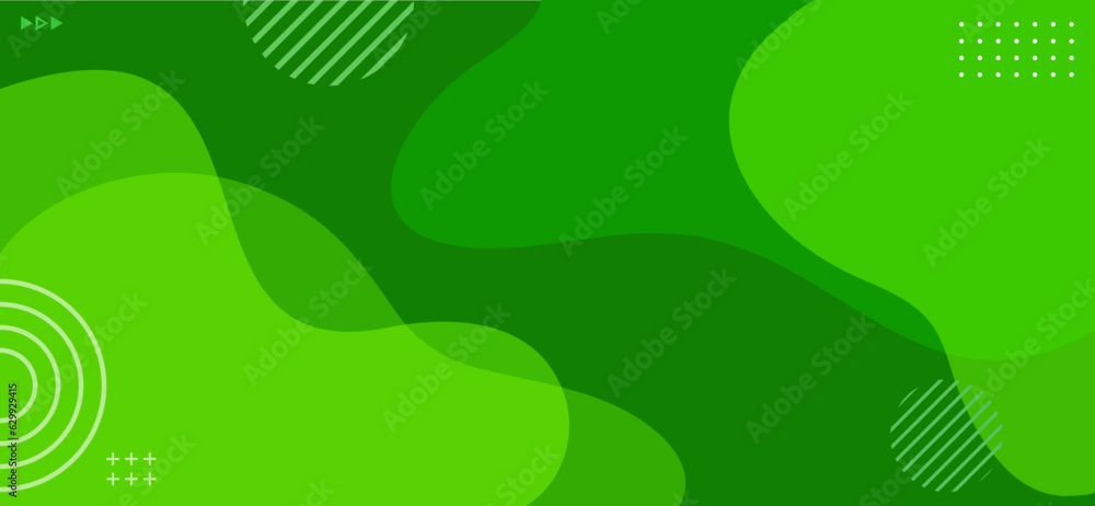 Abstract minimal geometric green banner background.
Fluid and Futuristic design.  Vector template