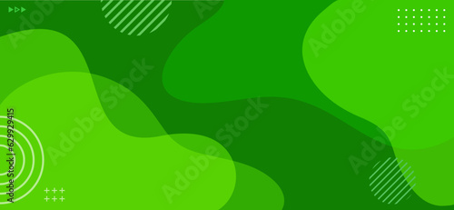 Abstract minimal geometric green banner background.
Fluid and Futuristic design.  Vector template