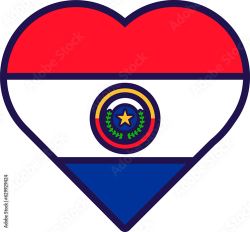 Paraguay Flag Festive Patriot Heart Outline Icon Free Download Paraguay Flag Festive Patriot Heart Outline Icon - GFXLoad