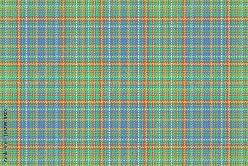 Fabric background texture of tartan check pattern with a plaid vector seamless textile.