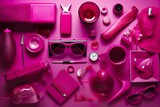 viva magenta trendy colors in objects and accessories. Generative ai