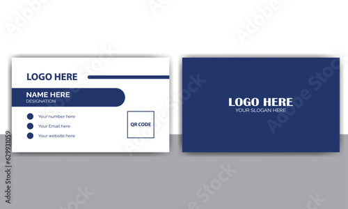 Creative personal business card template design. 