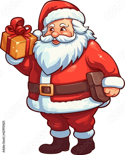 santa claus with gift