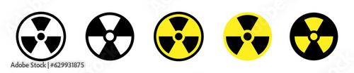 Radiation warn sign. Nuclear icon. Radiation symbol