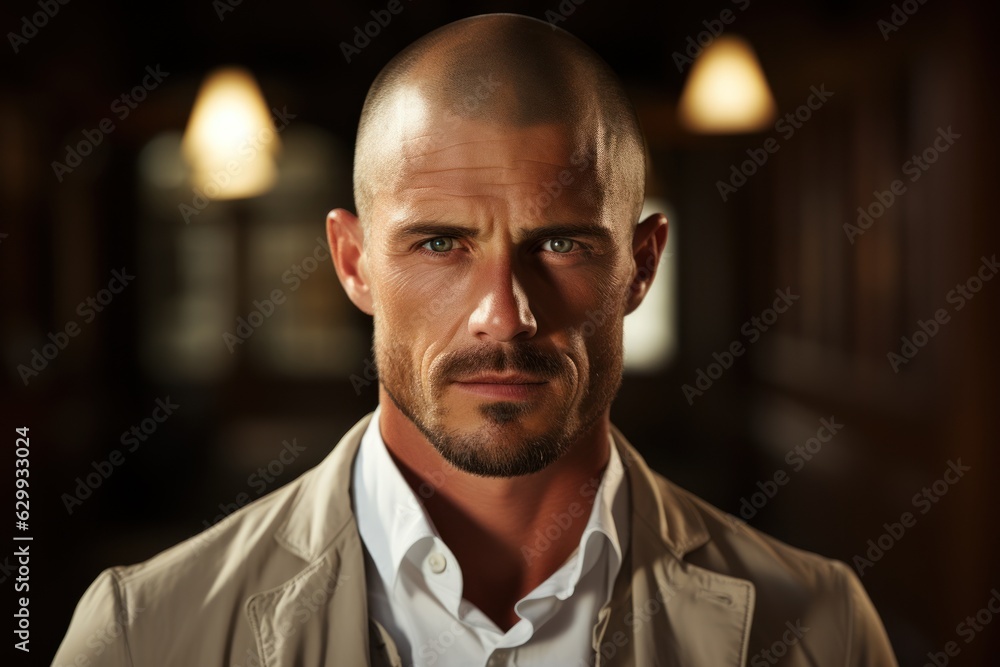 Masculinity and Grooming: A portrait of a man with a sultry, good-looking, sharp-tongued appearance. Masculinity and Grooming: A portrait of a man with a sultry, good-looking, sharp-tongued appearance.