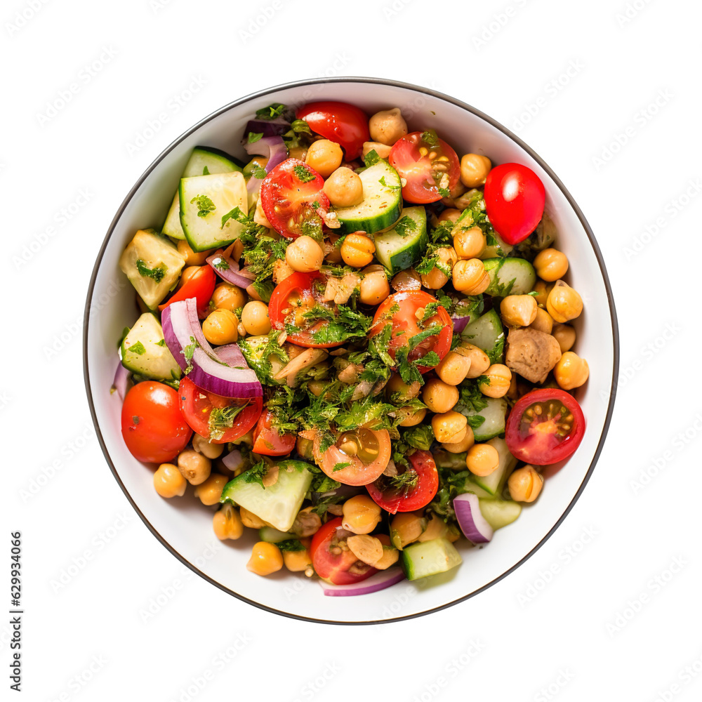 vegetable salad in a bowl created with Generative AI