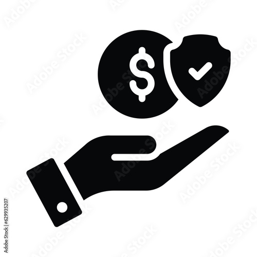 Grab this creatively designed icon of loan protection in modern style