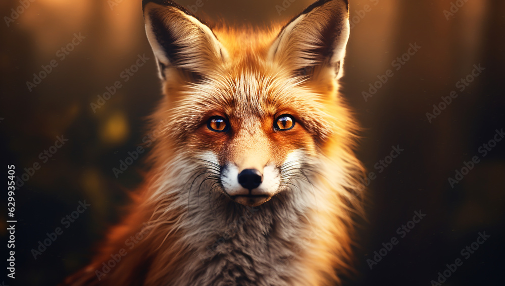 Red fox closeup. AI generated Red fox closeup. AI generated