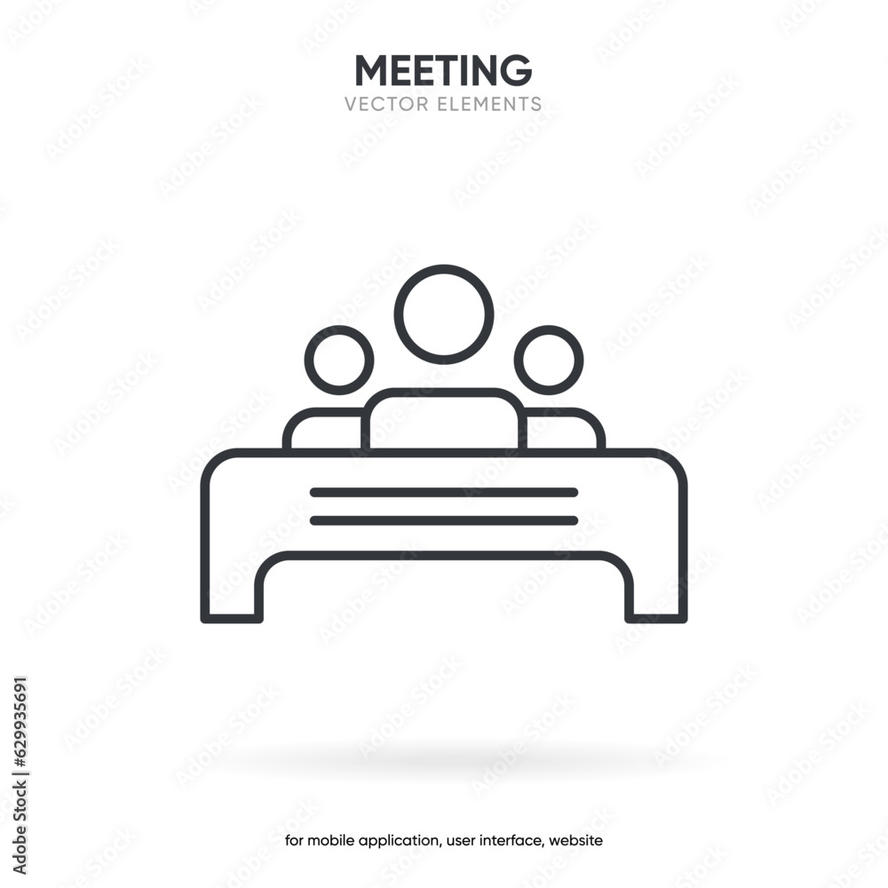 Brainstorming and teamwork meet icon. Business meeting symbol. Debate team sign. Discussion group people. Business man icon Brainstorming and teamwork meet icon. Business meeting symbol. Debate team sign. Discussion group people. Business man icon