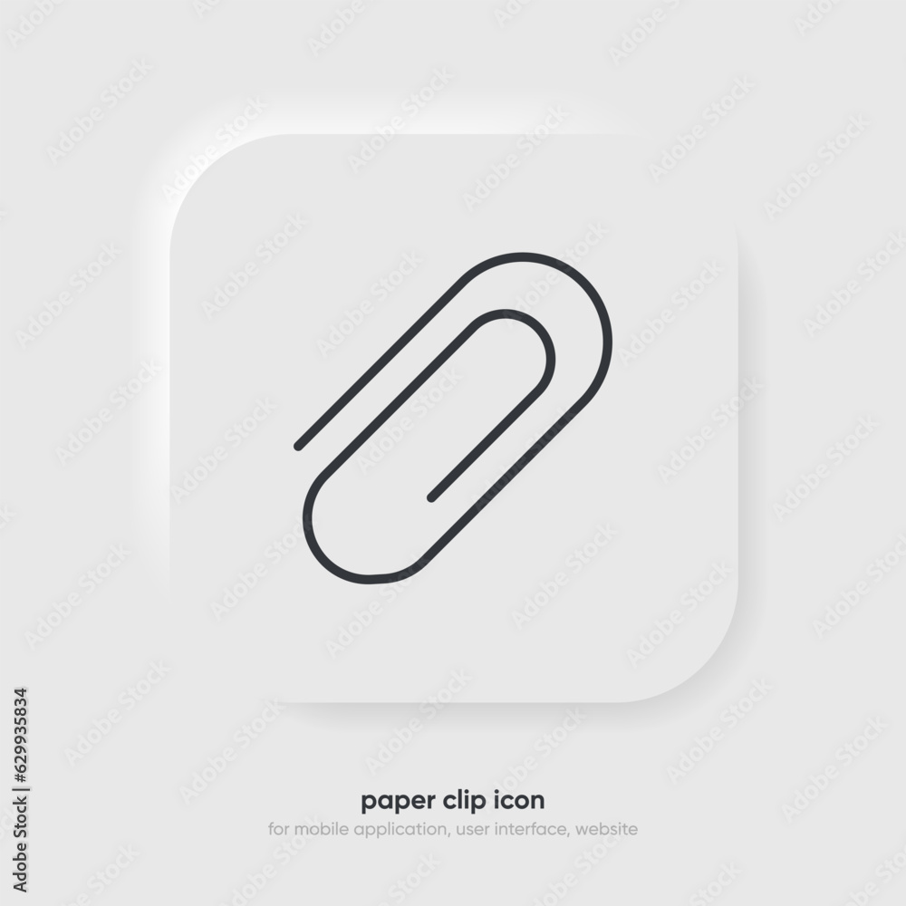 Paper clip icon in trendy flat style isolated on grey background. Paper clip icon page symbol for your web site design Paper clip icon logo, app, UI. Paper clip icon Vector illustration. Paper clip icon in trendy flat style isolated on grey background. Paper clip icon page symbol for your web site design Paper clip icon logo, app, UI. Paper clip icon Vector illustration.