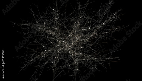 Intricate network of lines. AI generated