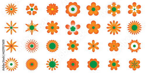 Flower Illustrations For 15 August Independence Day