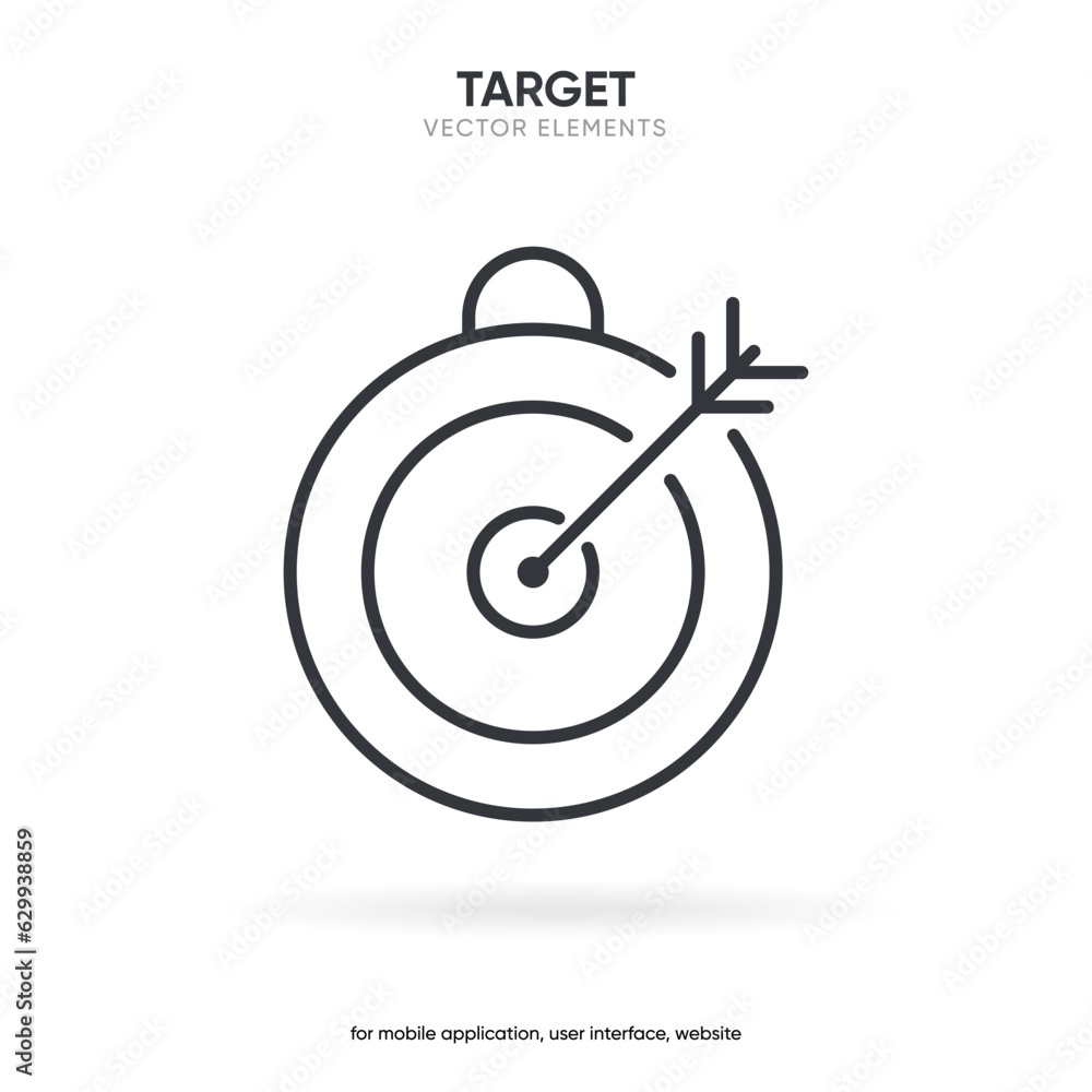 Red aim, arrow, idea, perfect hit, winner, target, goal, success, pin icon symbol sign. Gun sight, purpose icon. Target icon. Aim symbol for UI UX websites mobile app. Red aim, arrow, idea, perfect hit, winner, target, goal, success, pin icon symbol sign. Gun sight, purpose icon. Target icon. Aim symbol for UI UX websites mobile app.