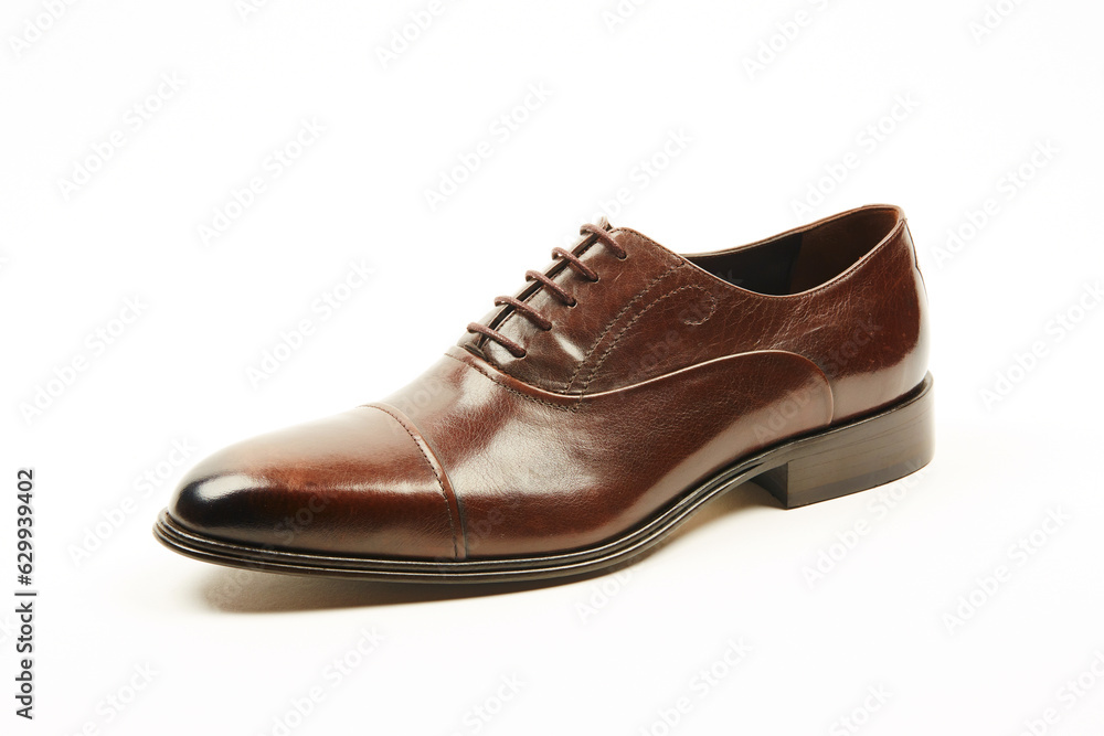 Classic, leather mens shoes on white isolated background Classic, leather mens shoes on white isolated background