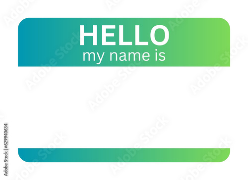 Papier peint name badge template with gradient color background