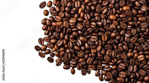 Transparent Aromatic Delight: Coffee Beans - Captivating Stock Image for Sale. Transparent background