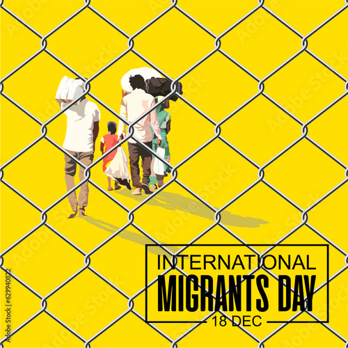 International Migrants Day, migration concept illustration, vector illustration.